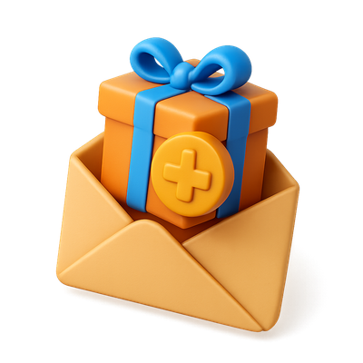 Colorful 3D Gift Envelope with Present Inside