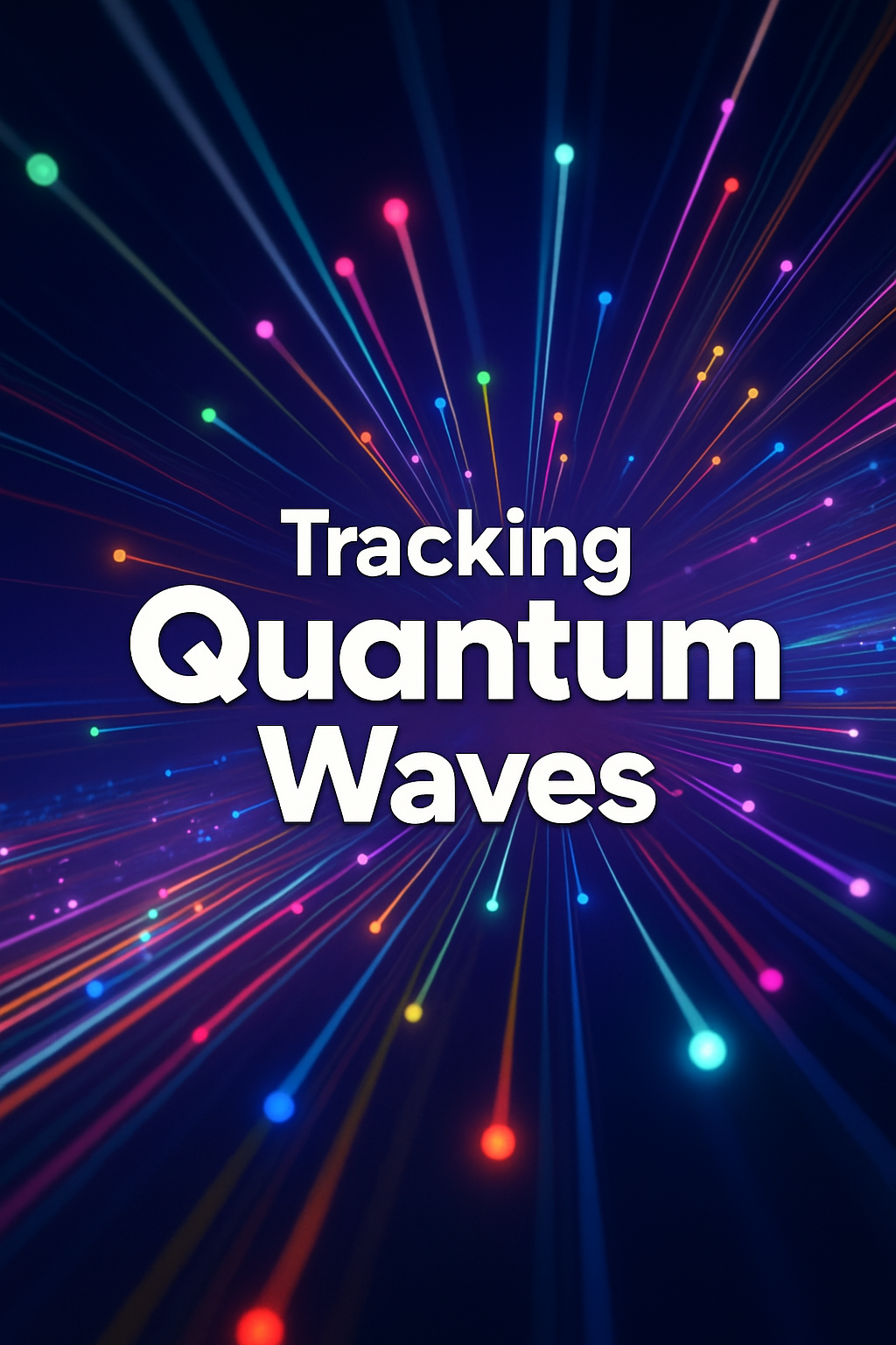 Vibrant Quantum Waves Illustration with Dynamic Lines