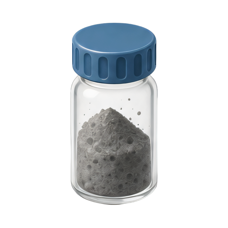 sample vial with ash