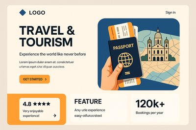 Modern Travel and Tourism Landing Page Design