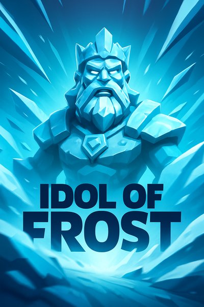 Dynamic Frost-Themed 3D Idol Illustration