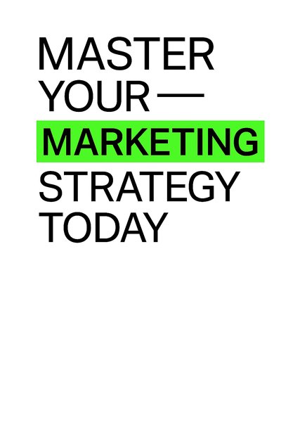 Bold Promotional Graphic for Marketing Strategy