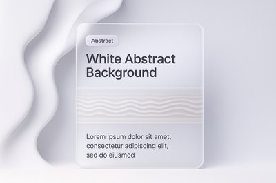 Modern White Abstract Background with 3D Layered Design