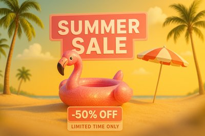 Vibrant Summer Sale Promotional Graphic