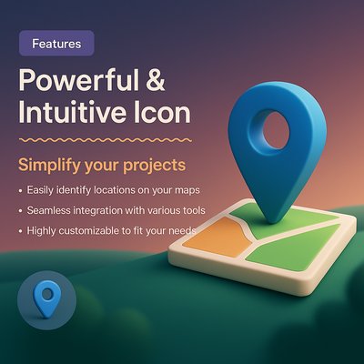 3D Landing Page Design with Icon and Features