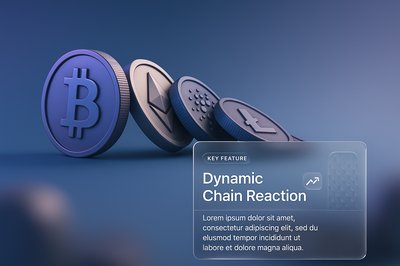 Dynamic Crypto Coins in Domino Formation