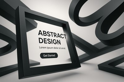 Modern Abstract Design Concept with 3D Elements
