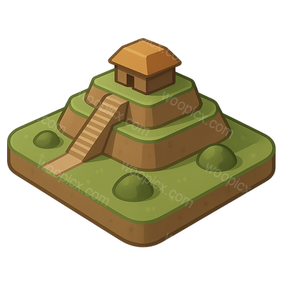 3D Icon of a Mississippian Mound City Structure