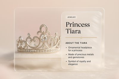 Elegant Princess Tiara with Text Overlay