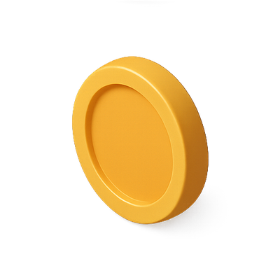 Minimalist Yellow Round Plate on Black Background