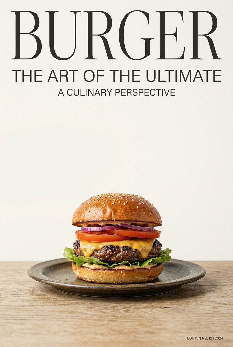 delicious burger editorial poster