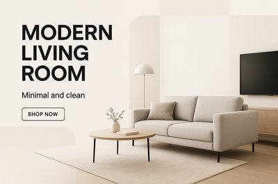 Modern Minimalist Living Room with Clean Design Elements
