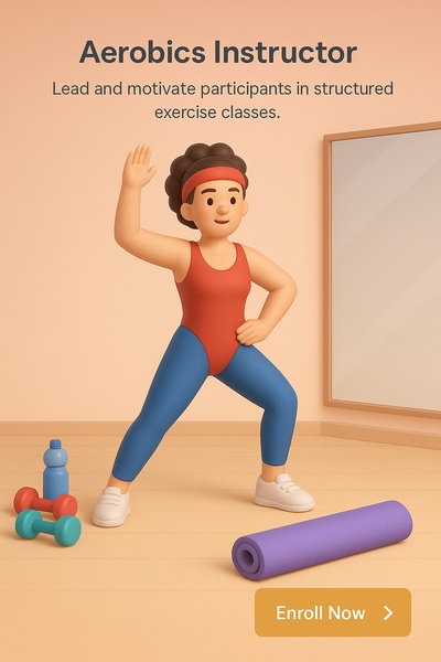 Engaging 3D Illustration of an Aerobics Instructor
