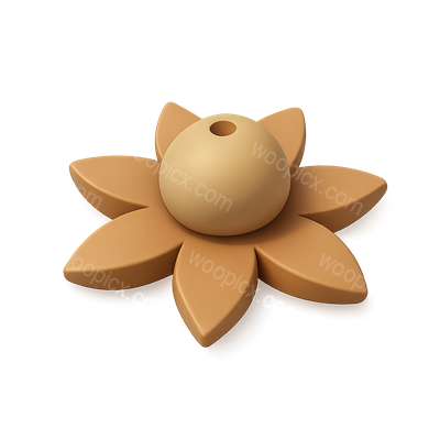 Stylized 3D Earthstar Icon with Volumetric Design