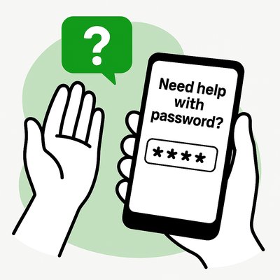Illustration of Password Assistance Concept