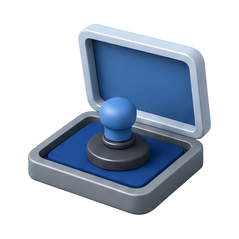 blue ink pad for stamps