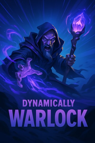 Dynamic Warlock Illustration with Magical Effects