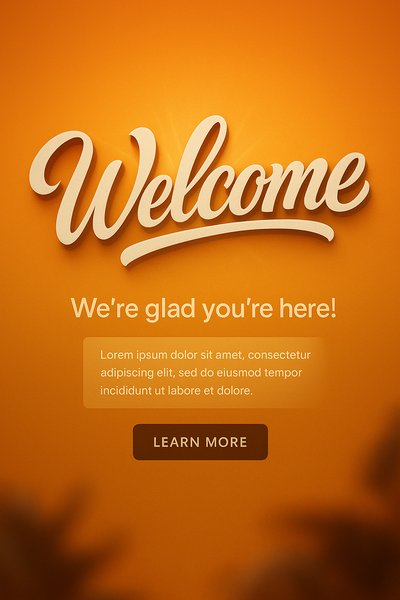 Warm Welcome Message for Engagement and Invitation