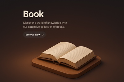 3D Book Scene with Engaging Call to Action