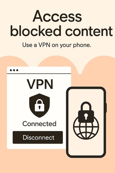 Informative Graphic on VPN Usage for Accessing Blocked Content