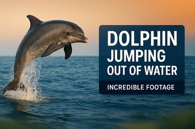 Dolphin Jumping Out of Water in Stunning Natural Setting