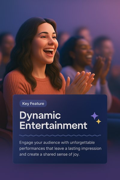 Woman Applauding in Theater Audience - Dynamic Entertainment