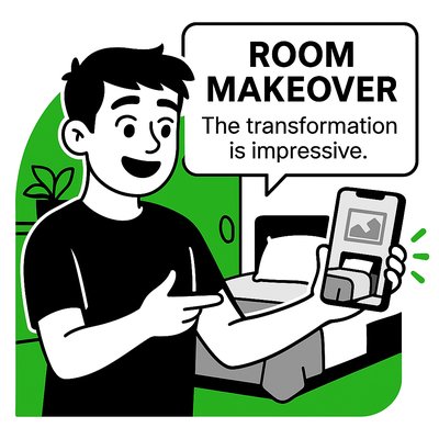 Illustrative Graphic for Room Makeover Concept