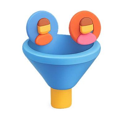 Colorful Funnel with Playful Character Design