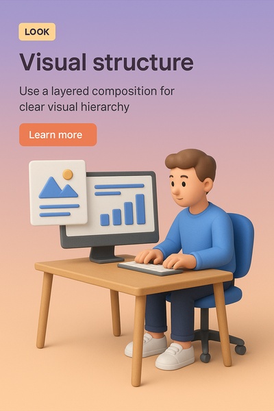 Detailed 3D Illustration of Visual Structure Concepts
