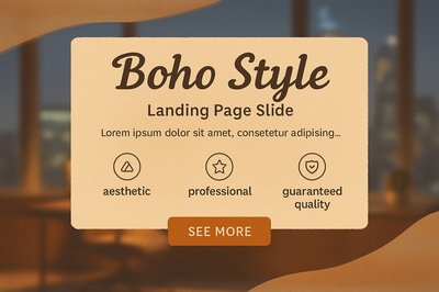 Boho Style Office Presentation Slide Background
