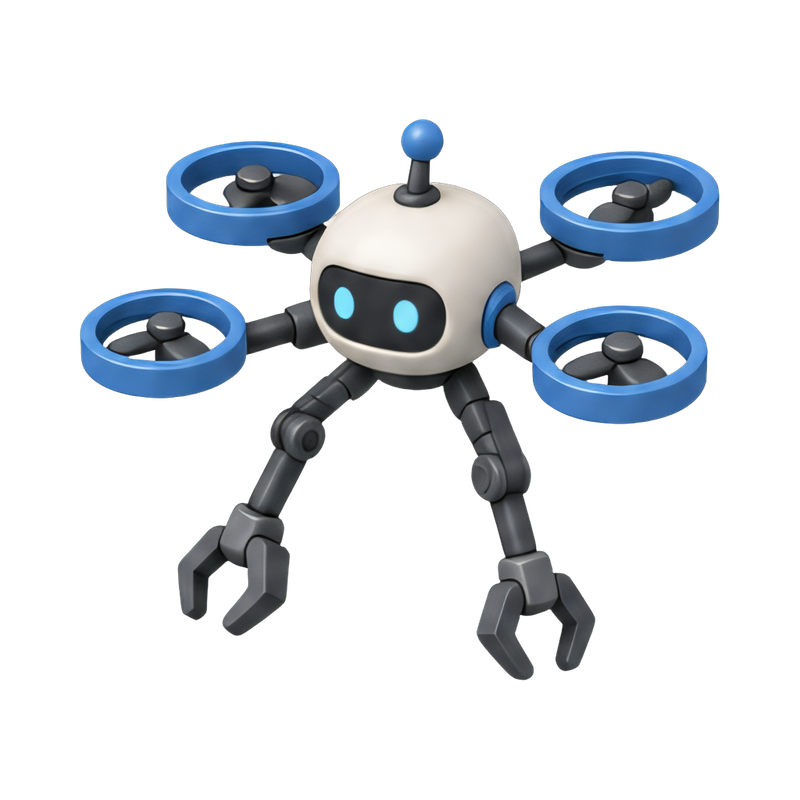 drone with robotic arms