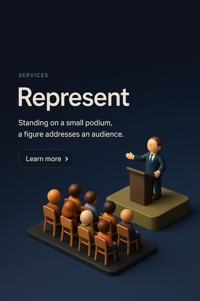 Aerial View of a Small Podium Scene with Audience