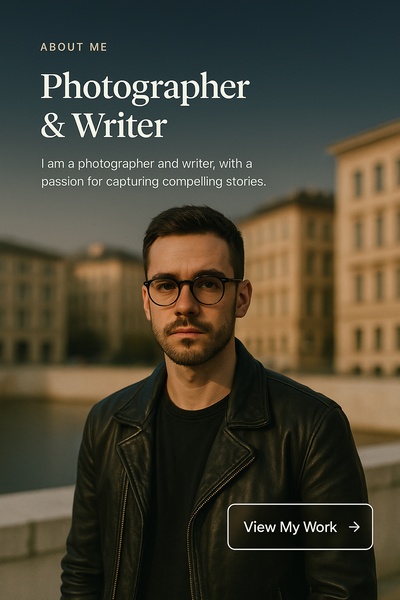 Stylish Website Design for Photographer and Writer