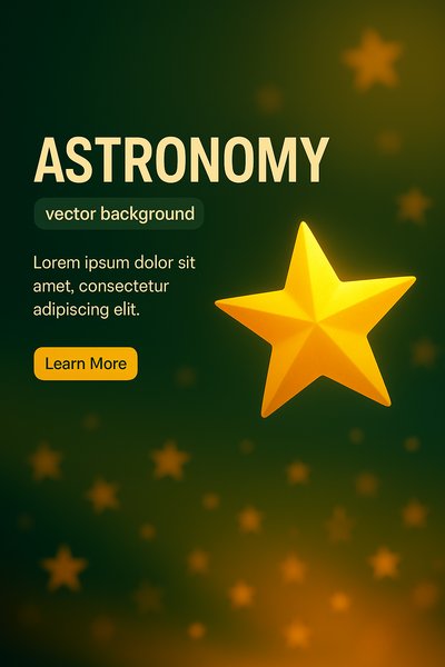 Astronomy-themed vector background with star graphics