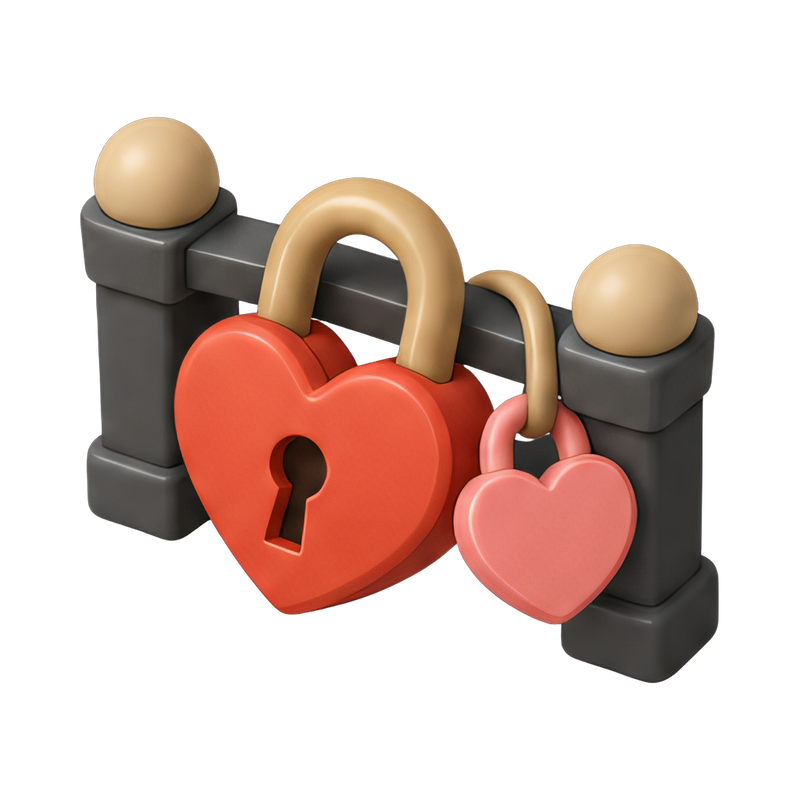 love locked on the bridge