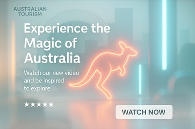 Promotional Tourism Graphic Highlighting Australia