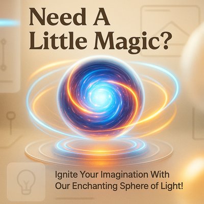 Enchanting Magic Circle Light Effect Design for LinkedIn Carousel