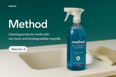 Stylish All-Purpose Cleaner Ad with Realistic Elements