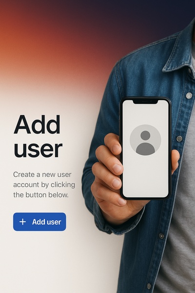Stylish Minimalist Web Design for User Registration