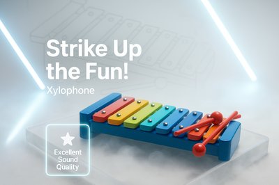 Colorful Xylophone Product Display with Modern Design