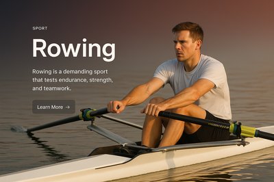 Dynamic Rowing Scene Capturing Strength and Teamwork