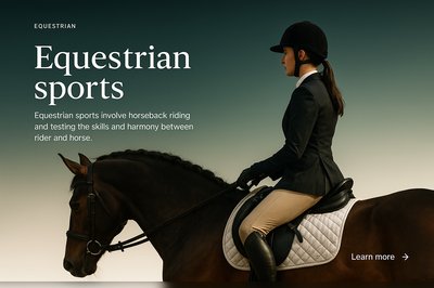 Stylish Equestrian Sports Design for Web Page