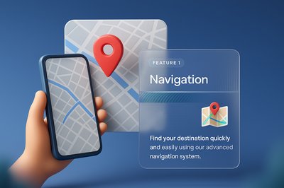 Person Holding Phone with City Map and Navigation Feature