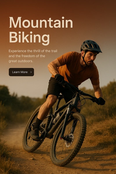 Stylish Mountain Biking Adventure with Realism Focus