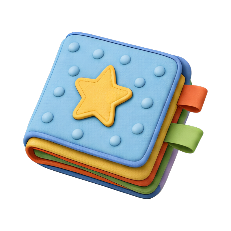 colorful sensory crinkle book