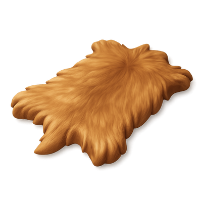 Luxurious Fur Pelt Icon in 3D View