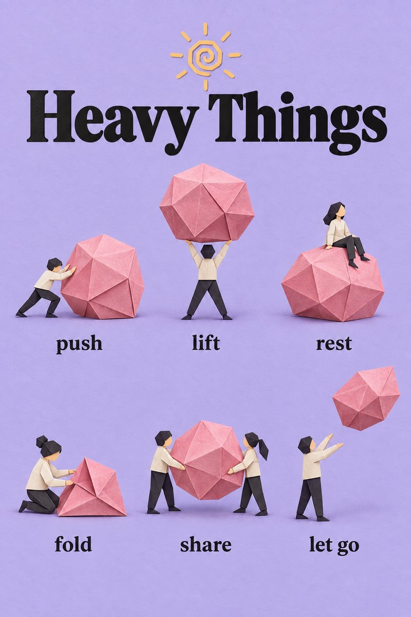 heavy things origami poster