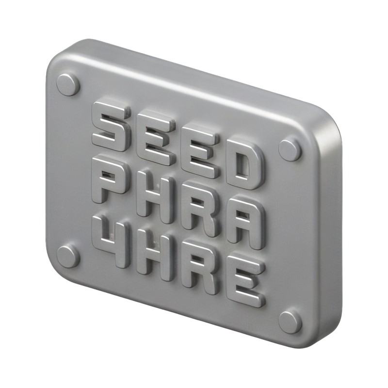 Durable seed phrase metal plate
