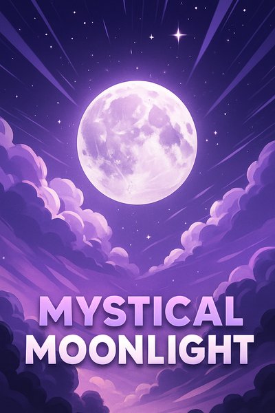 Mystical Moonlight Sky with Dynamic Clouds and Stars