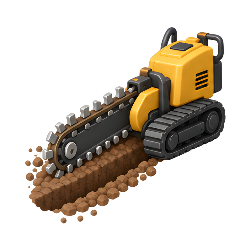 heavy-duty chain trencher